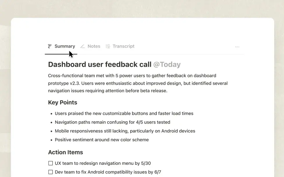 Meeting Notes—NAFW