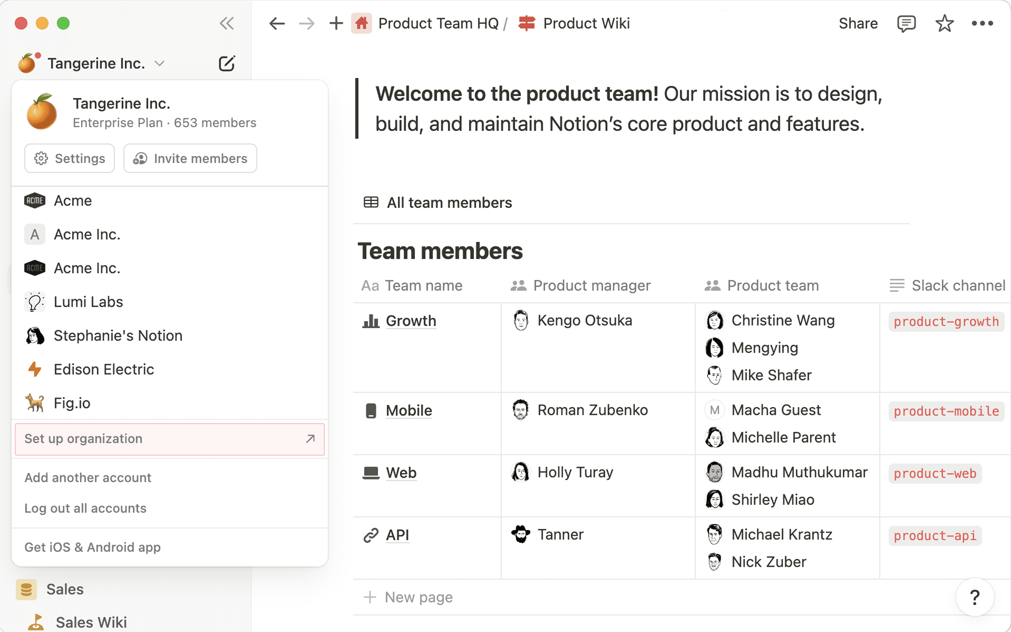 hc: set up organization