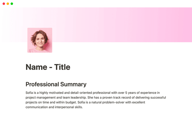 Resume-CV-Portfolio Template